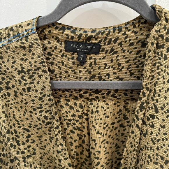 Rag & Bone Shields Leopard Print Top - Picture 9 of 9